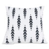 Tyynynpäällinen 50x50 cm Valkoinen mustalla kuviolla | Siexa DPC50502