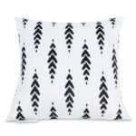 Tyynynpäällinen 50x50 cm Valkoinen mustalla kuviolla | Siexa DPC50502