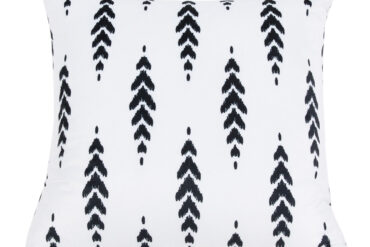 Tyynynpäällinen 50x50 cm Valkoinen mustalla kuviolla | Siexa DPC50502