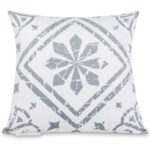 Tyynynpäällinen 50x50cm Valkoinen harmaalla painatuksella | Siexa DPC50503