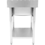 Kaupallinen Pesuallas Ruostumaton teräs 800x700x900mm 1 kulho Roiskesuoja | Adexa YLS87BM1 - Image 4