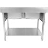 Kaupallinen Pesuallas Ruostumatonta Terästä 1200x700x900mm 2 allasta Roiskesuoja | Adexa DSA245 - Image 3