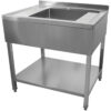 Kaupallinen tiskiallas, ruostumaton teräs 800x700x900mm, 1 allas, roiskesuoja | Adexa DSA8070