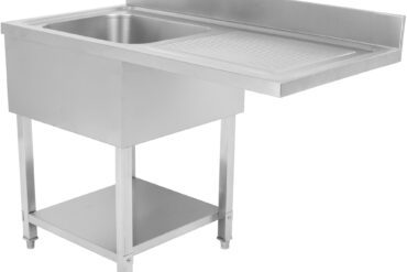 Kaupallinen astianpesualtaan 1 kulho Vasemman alahyllyn roiskesuoja 1200x700x927mm | Adexa DSB1270L