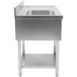 Kaupallinen astianpesualtaan 1 kulho Vasemman alahyllyn roiskesuoja 1200x700x927mm | Adexa DSB1270L - Image 9