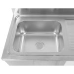 Kaupallinen astianpesualtaan 1 kulho Vasemman alahyllyn roiskesuoja 1200x700x927mm | Adexa DSB1270L - Image 6