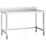 Premium Commercial Työpöytä Ruostumaton teräs Ei alahyllyä Roiskesuoja 800x700x980/1080mm | Adexa DW8070