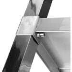 Kaupallinen työpöytä Ruostumaton teräs 3 tasoa Neliöjalat 1200x700x900mm | Adexa DW3T12070 - Image 2