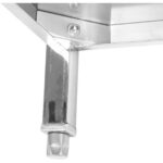 Kaupallinen työpöytä Ruostumaton teräs 3 tasoa Neliöjalat 1200x700x900mm | Adexa DW3T12070 - Image 3