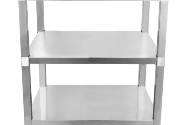 Kaupallinen Työpöytä Ruostumaton teräs 3 tasoa Neliöjalat 700x700x900mm | Adexa DW3T7070