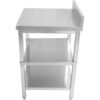 Kaupallinen työtaso Ruostumaton teräs, 3 tasoa, Taustalevy, Neliöjalat 700x700x900mm | Adexa DW3T7070B - Image 7