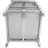Kaupallinen työtaso Ruostumaton teräs, 3 tasoa, Taustalevy, Neliöjalat 700x700x900mm | Adexa DW3T7070B - Image 6