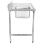 Lastauspöytä Vasemmalla puolella 1200x650x850mm Pesualtaalla Takaseinämällä Ruostumaton teräs | Adexa DWITA1265L - Image 7