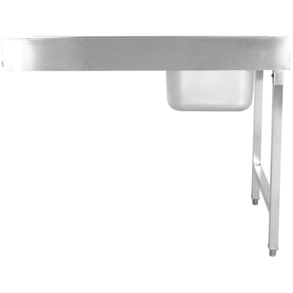 Lastauspöytä Vasemmalla puolella 1200x650x850mm Pesualtaalla Takaseinämällä Ruostumaton teräs | Adexa DWITA1265L - Image 2