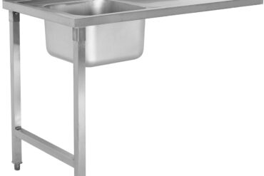 Lastauspöytä Vasemmalla puolella 1200x650x850mm Pesualtaalla Takaseinämällä Ruostumaton teräs | Adexa DWITA1265L