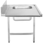 Kuivauspöytä oikea puoli 1200x650x850mm Altaalla ja roiskesuojalla Ruostumaton teräs | Adexa DWITA1265R - Image 4