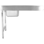 Kuivauspöytä oikea puoli 1200x650x850mm Altaalla ja roiskesuojalla Ruostumaton teräs | Adexa DWITA1265R - Image 5