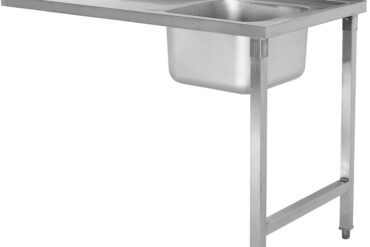 Kuivauspöytä oikea puoli 1200x650x850mm Altaalla ja roiskesuojalla Ruostumaton teräs | Adexa DWITA1265R