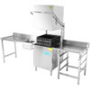 Lastauspöytä oikea puoli 1400x650x850mm Altaalla Jätereikällä Roiskesuojalla Ruostumaton teräs | Adexa DWITC1465L - Image 7