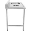Lastauspöytä Vasemmalle puolelle 1400x650x850mm Pesualtaalla Jäteaukolla Roiskesuojalla Ruostumatonta terästä | Adexa DWITC1465R - Image 5