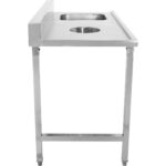 Lastauspöytä oikea puoli 1400x650x850mm Altaalla Jäteaukolla Roiskesuojalla Ruostumaton teräs | Adexa DWITC1465R - Image 5