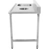 Lastauspöytä oikea puoli 1400x650x850mm Altaalla Jätereikällä Roiskesuojalla Ruostumaton teräs | Adexa DWITC1465L - Image 5