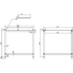 Astianpesukoneen teline astianpesukoneille, joiden leveys 565-590 mm ja syvyys 600-700 mm | Adexa DWS01B - Image 7