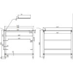 Astianpesukoneen teline 2 hyllyohjaimella leveydeltään 565-590mm ja syvyydeltään 600-700mm astianpesukoneille | Adexa DWS02B - Image 8