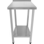 Ammattimainen työpöytä Ruostumaton teräs Alahylly Taustalevy 800x800x900mm | Adexa DWT80080B