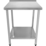 Ammattimainen työpöytä Ruostumaton teräs Alahylly Roiskesuoja 1000x800x900mm | Adexa DWT80100B