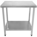 Ammattimainen Työpöytä Ruostumatonta Terästä Alahyllyllä 1200x800x900mm | Adexa DWT80120