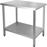 Ammattimainen Työpöytä Ruostumaton Teräs Alahylly 1500x800x900mm | Adexa DWT80150 - Image 2