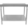 Ammattimainen työpöytä Ruostumaton teräs Alaosasto Taustalevy 1400x800x900mm | Adexa DWT80140B - Image 2