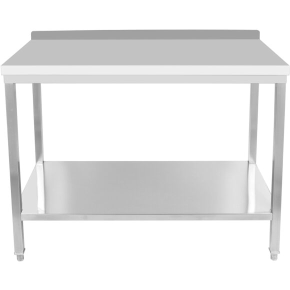 Ammattimainen työpöytä Ruostumaton teräs Alaosasto Taustalevy 1400x800x900mm | Adexa DWT80140B