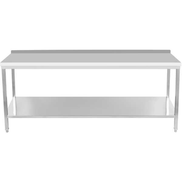 Ammattimainen työtaso Ruostumaton teräs Alahylly Selkänoja 2000x800x900mm | Adexa DWT80200B