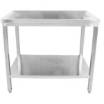 Premium-kaupallinen työpöytä Ruostumatonta terästä Alaosa hylly 700x700x900mm | Adexa DWT7070WO