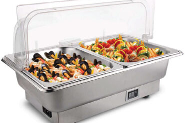 Sähköllä lämmitettävä Roll top Chafer GN1/1 Ruostumaton teräs Muovikansi 9 litraa | Adexa ECD09A2