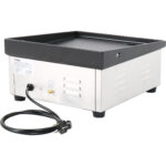 Kaupallinen paistolevy Sileä 360x380mm Emaloitu levy 1,5 kW Sähkö | Adexa EG3638 - Image 3