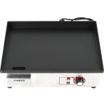 Kaupallinen tasainen grilli 540x380mm emaloitu levy 2,2kW sähköinen | Adexa EG5438 - Image 3