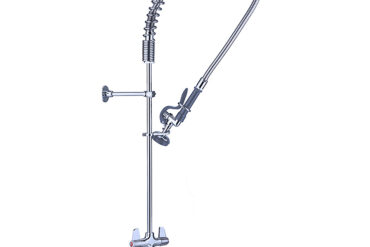 Esihuuhtelu-suihkuyksikkö Tasokiinnitys Kaksoissyöttö Korkeus 1000 mm Ruostumaton teräs | Adexa EQ2801A