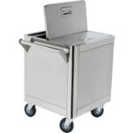 Ainesosavaunu ja jauhosäiliö, ruostumaton teräs 600x600x600mm | Adexa FT6060S - Image 3