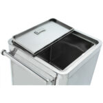 Ainesosavaunu ja jauhosäiliö, ruostumaton teräs 600x600x600mm | Adexa FT6060S - Image 2