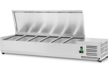 Jäähdytetty tarjoilulinjaston valmistelevä yläosa 1500mm 6xGN1/3 Syvyys 380mm Ruostumattomasta teräksestä valmistettu kansi | Adexa GA515