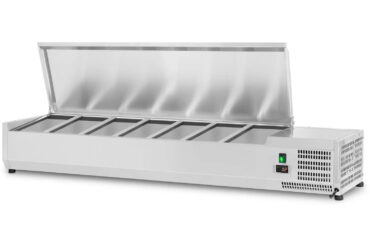 Jäähdytetty Tarjoiluvalmisteluyksikkö 1600mm 7xGN1/3 Ruostumattomasta teräksestä kansi | Adexa GA516
