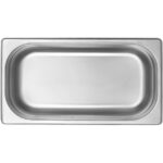 Ruostumaton teräs Gastronorm-astia GN1/3 Syvyys 200mm | Adexa 8138 - Image 2