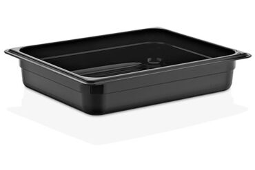 Polykarbonaatti Gastronorm-vuoka GN1/2 Syvyys 65mm Musta | Adexa PB8122