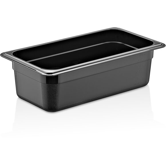 Polykarbonaatti Gastronorm-astia GN1/3 Syvyys 100 mm Musta | Adexa PB8134