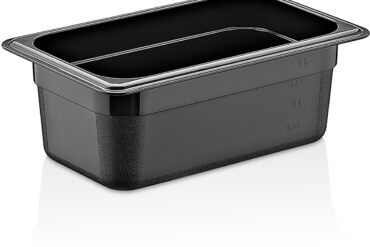 Polykarbonaatti Gastronorm-astia GN1/4 Syvyys 100mm Musta | Adexa PB8144