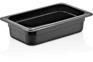 Polykarbonaatti Gastronorm-astia GN1/4 Syvyys 65mm Musta | Adexa PB8142