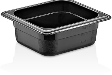 Polykarbonaatti Gastronorm-astia GN1/6 Syvyys 65mm Musta | Adexa PB8162